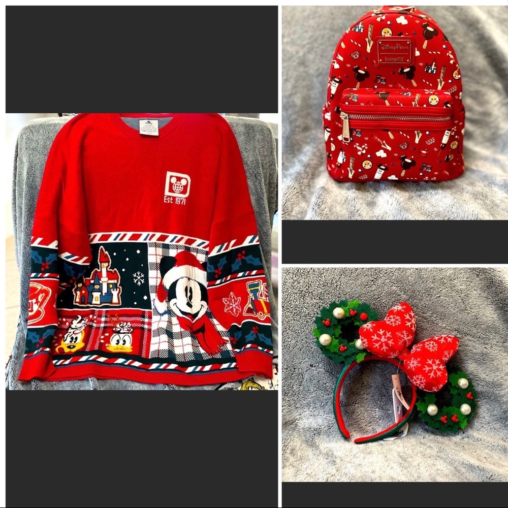 Disney Holiday Bundle! Spirit Jersey, Ears and Loungefly backpack!